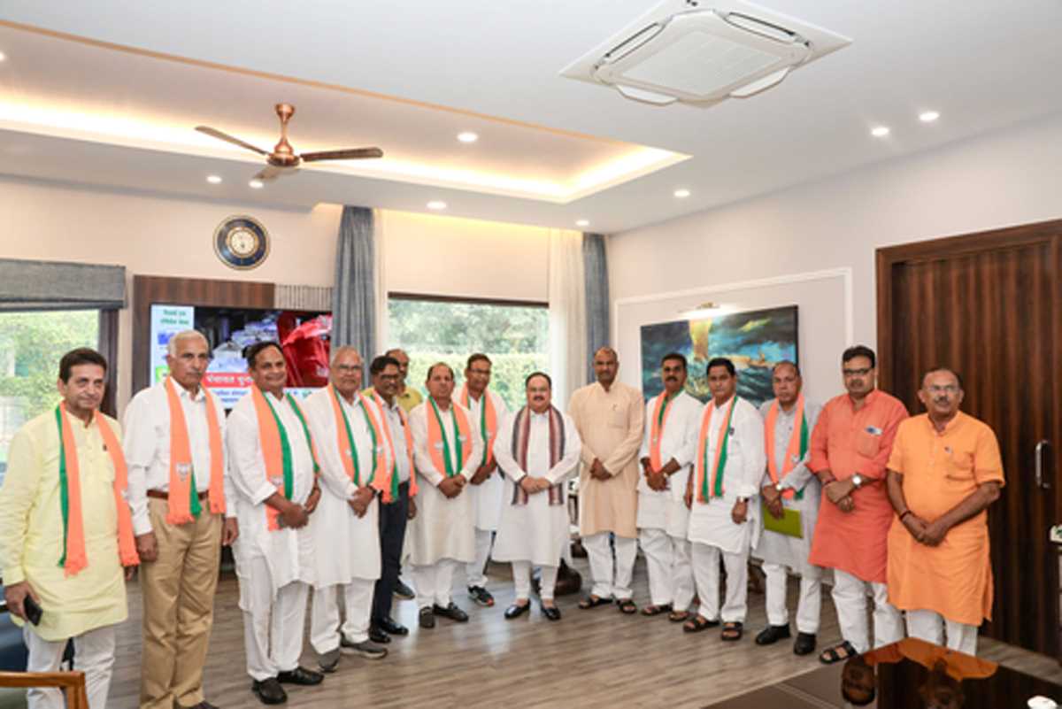 राजस्थान में भाजपा का दामन थामने वाले नेताओं ने दिल्ली में की जेपी नड्डा से मुलाकात राजस्थान में भाजपा का दामन थामने वाले नेताओं ने दिल्ली में की जेपी नड्डा से मुलाकात